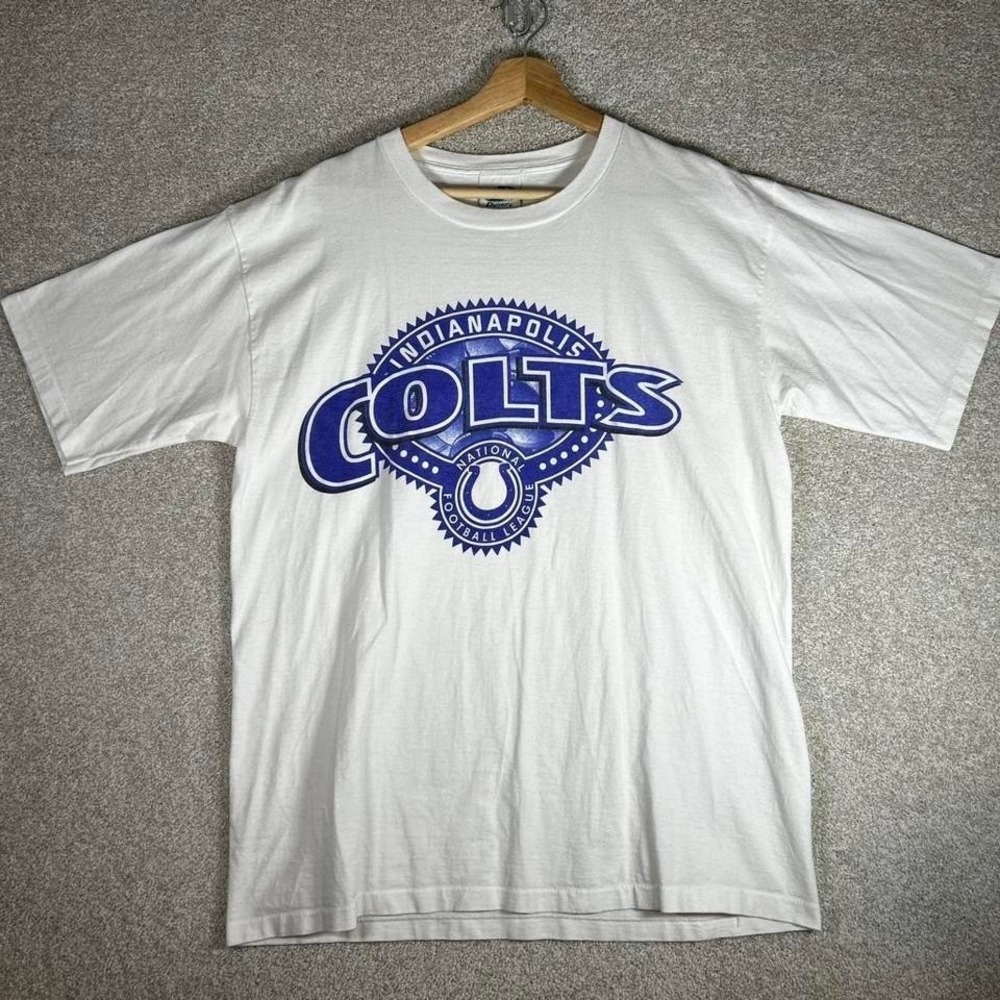 Vintage 90s Indianapolis colts single stitch graphic tshirt size L